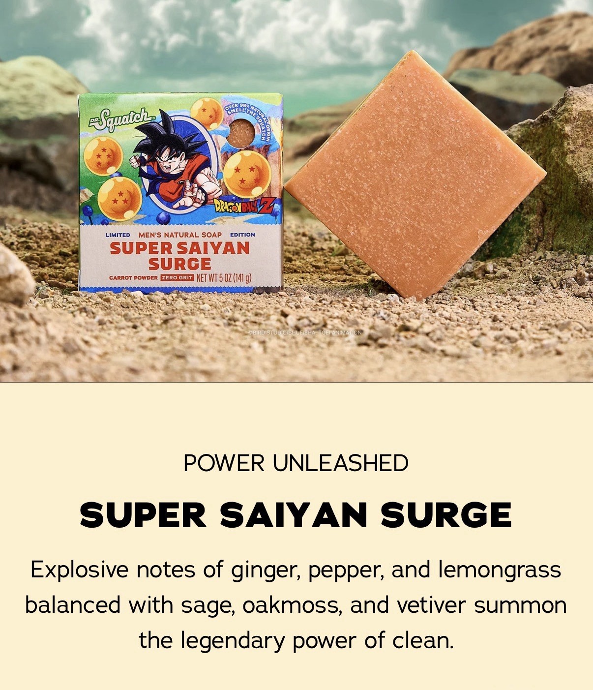 Dragon Ball Z - Final Flash Fresh & Super Saiyan Surge - 2 Pack Soap Dr Squatch