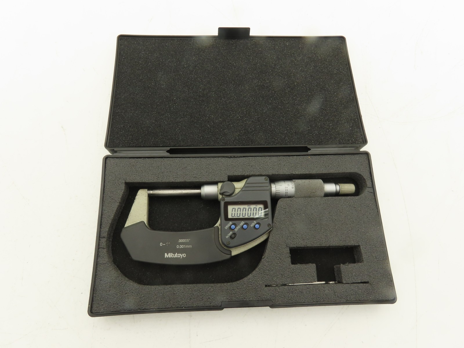 Mitutoyo 406-350 Digimatic Micrometer 0-1" 25mm Range Non-Rotating Spindle