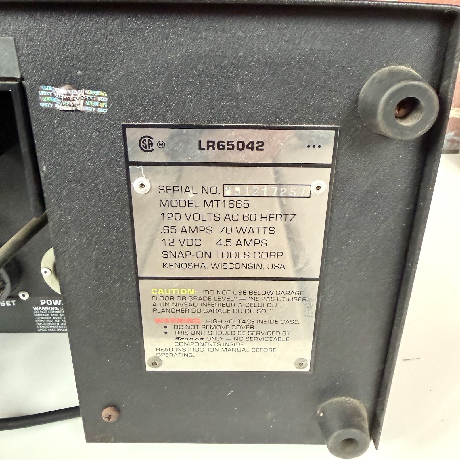 Snap-on MT1665 Counselor Digital Automotive Oscilloscope & Engine Analyzer