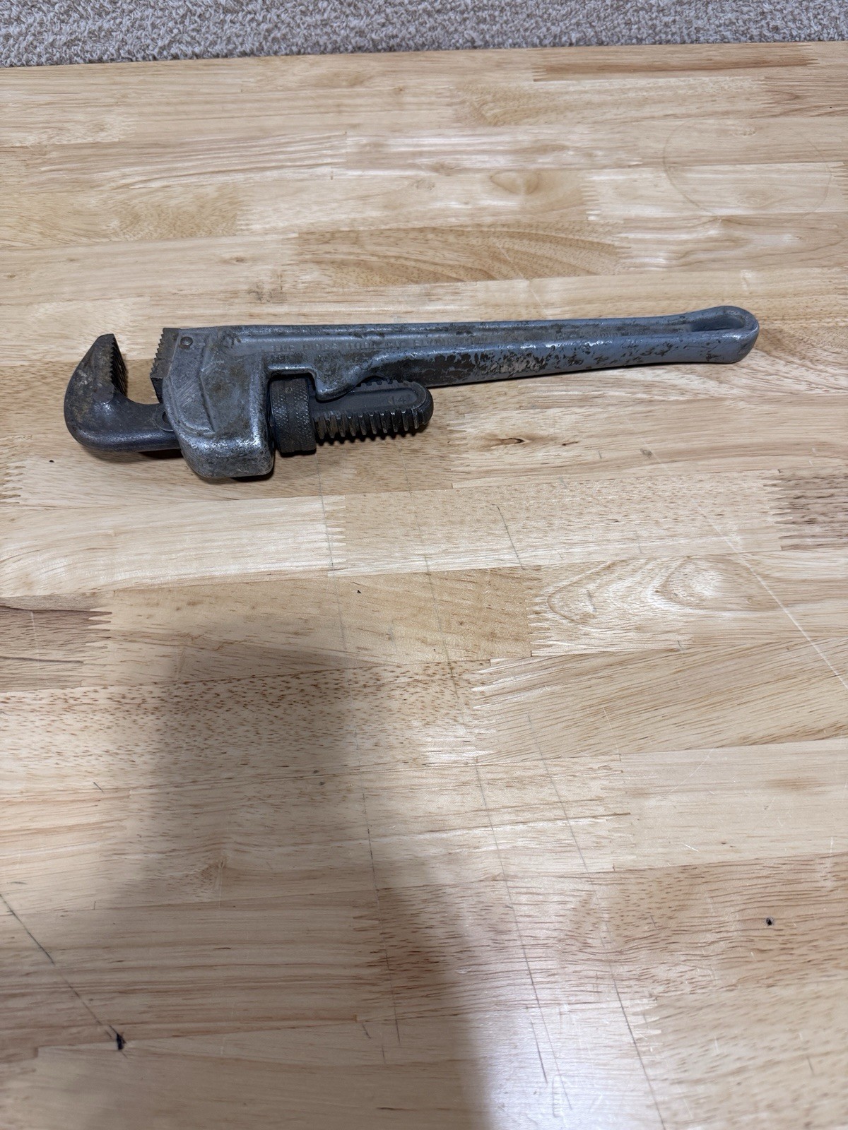 Rigid Straight Pipe Wrench HD 14" 350MM From The Ridge Tool Co Elyria Ohio USA