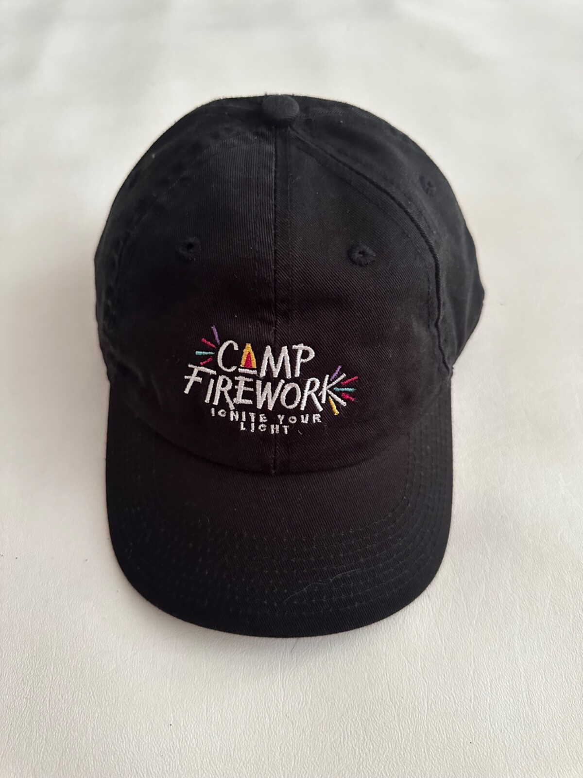 SCamp Firework Ignute your light Logo Black Baseball Cap Hat One Size