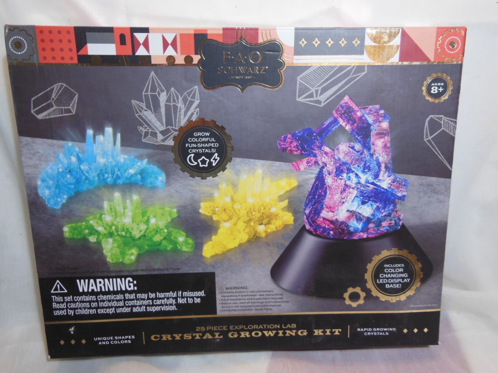 FAO Schwarz Crystal Growing Kit Toy Exploration Lab New in Box Free Shipping