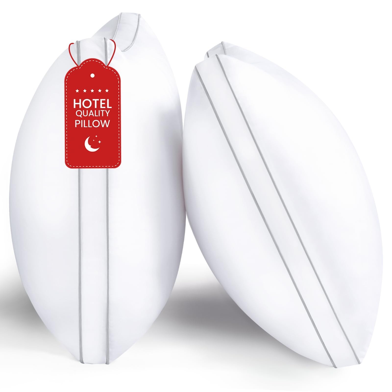 ROUMEA Pillows Queen Size Set of 2, Gusseted Bed Pillows for Sleeping 2 Pack,...