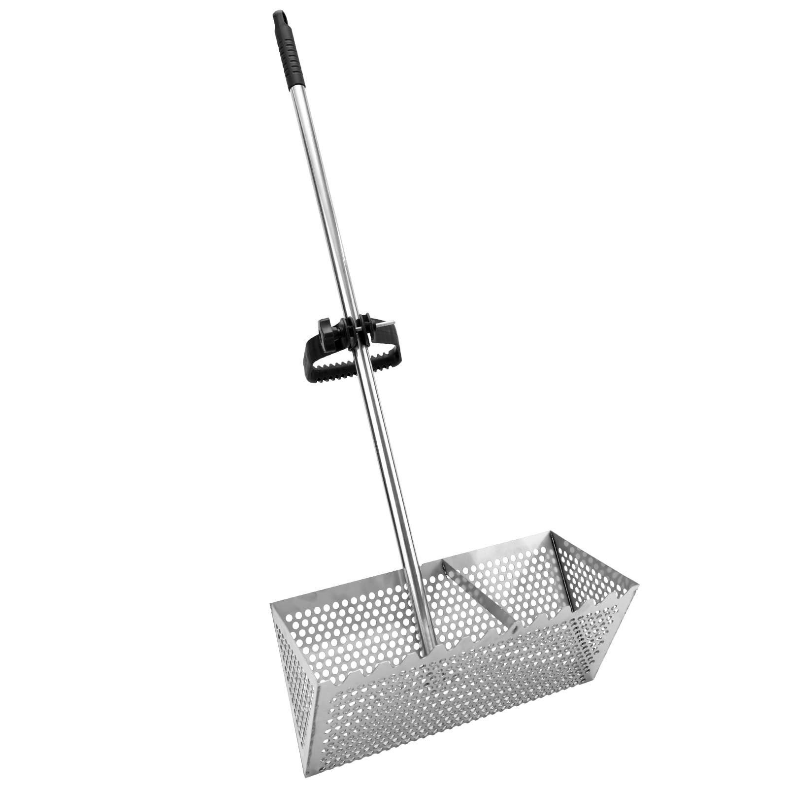 Sand Flea Rake, Durable Rake for Beach Easy to Install Sharp Teeth Wide Basket B