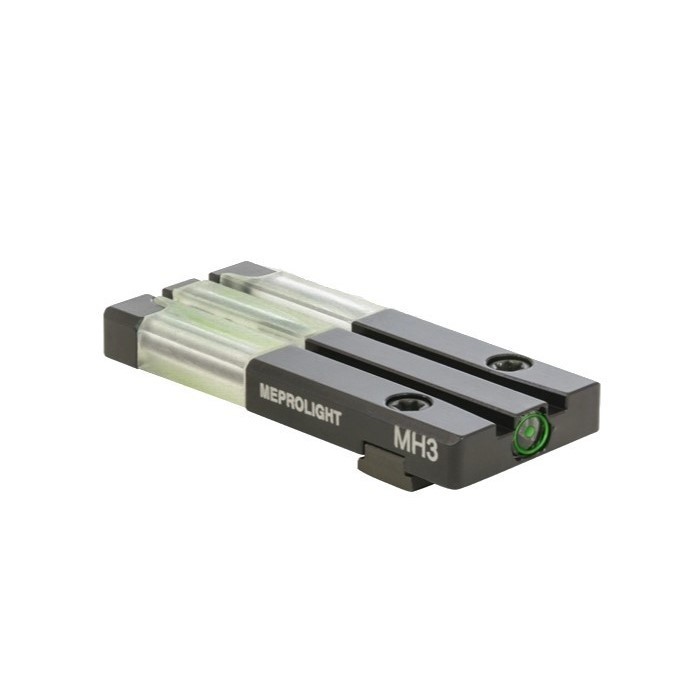 MEPROLIGHT FT Bullseye Self-Illuminated FIXED Rear Sight for Glock- Green