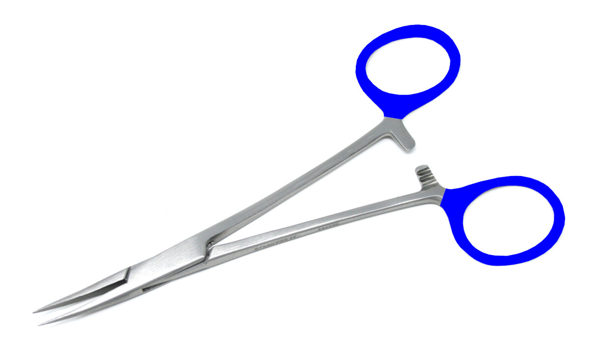 Blue Needle Nose Hemostat Forceps Grasping Holding Pliers Model Builder Tool