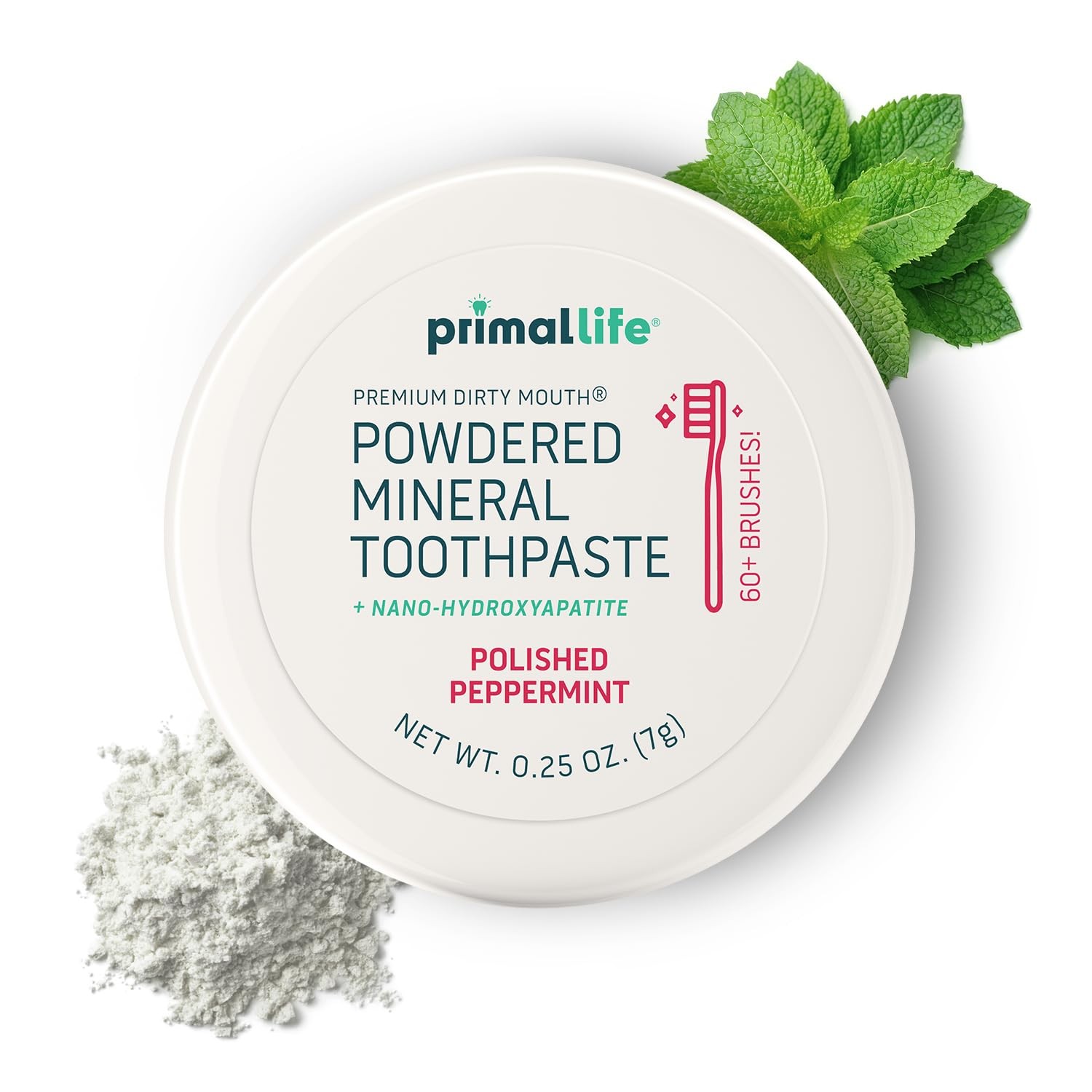 Primal Life Organics - Dirty Mouth Toothpowder, Tooth 0.25 Ounce (Pack of 1)