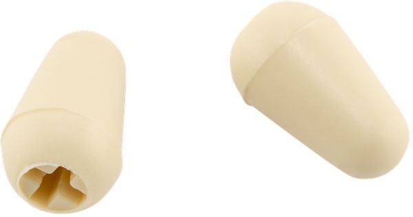 Genuine Fender Road Worn/Relic Aged Stratocaster Switch Tips, Aged White  (2)