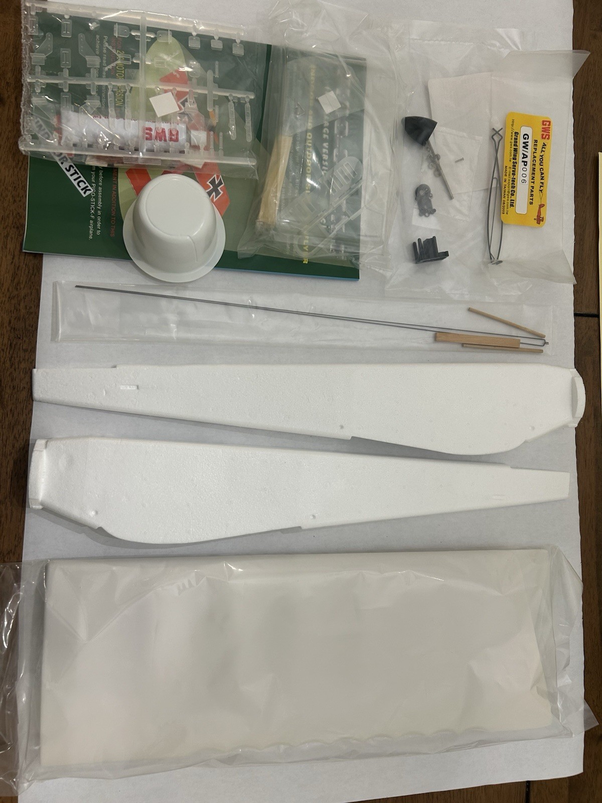 GWS Pico Stick-F Glider Radio Controlled Model Airplane NEW [NO MOTOR SYSTEM]