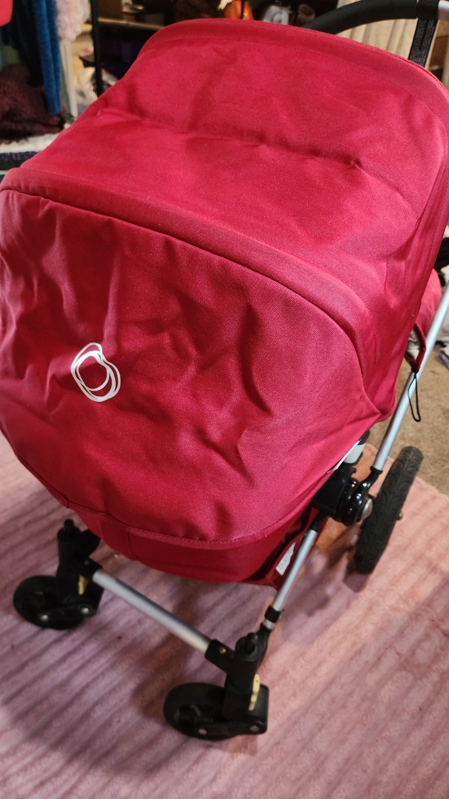 Bugaboo Frog Baby Stroller with Bassinet Attachment — RED , Excellent Condition