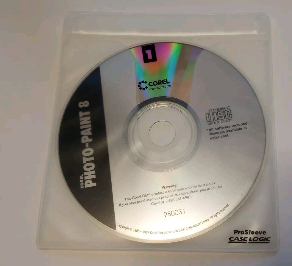 Corel Photo-Paint 8, CD Disc Only USED