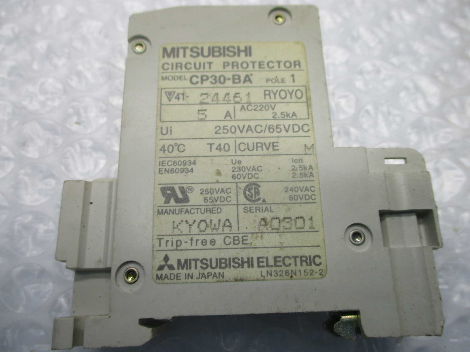 MITSUBISHI CP30-BA CIRCUIT PROTECTOR NSNP