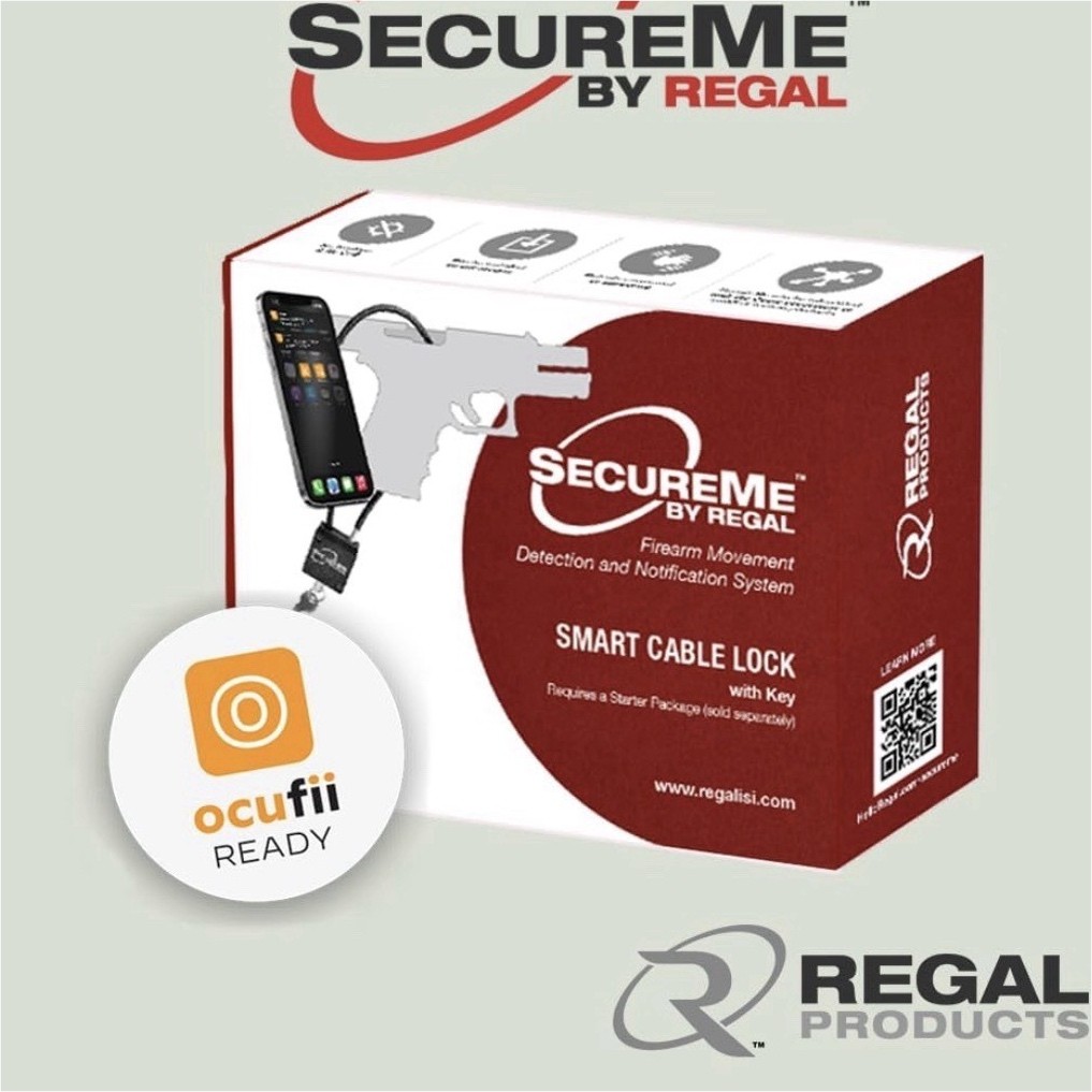 Regal SecureMe Smart Cable Lock for Pistol Black Key Lock Movement Detection
