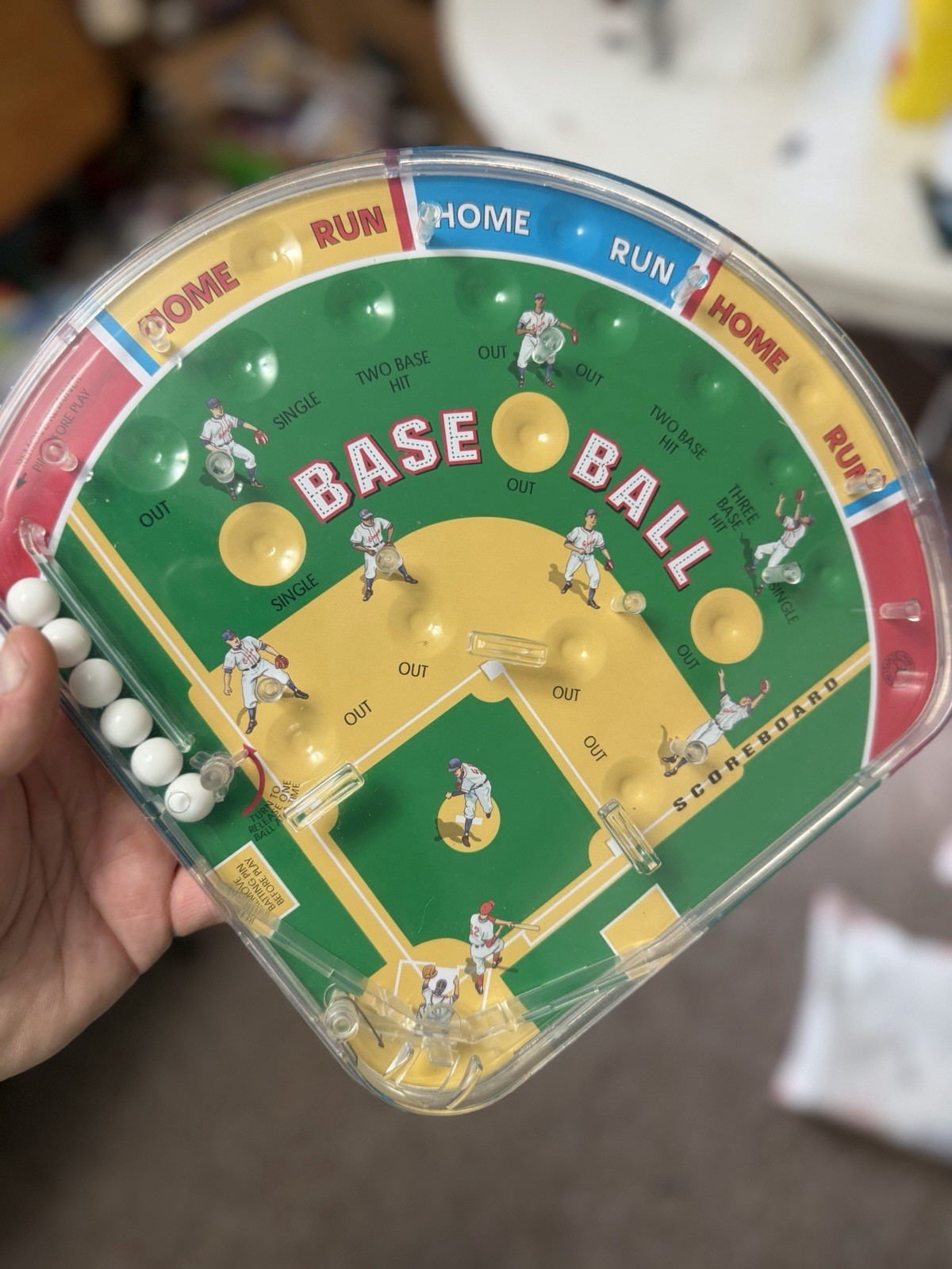 Vintage Play Ball Pinball Hand Held Game 2001 By Schylling Baseball Toys