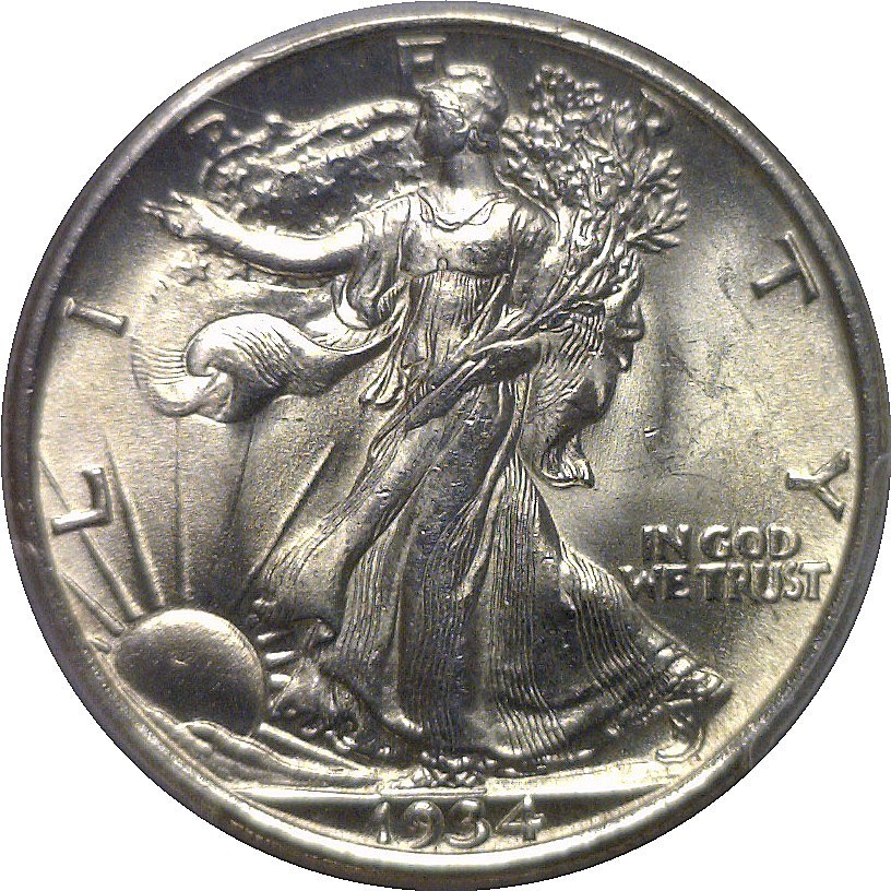 1934 Walking Liberty Half Dollar PCGS MS-64