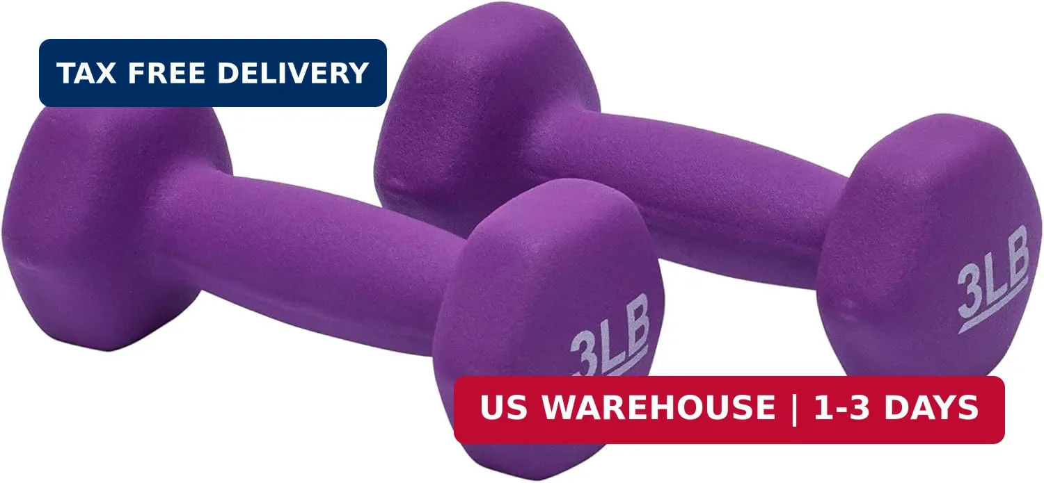 Neoprene Dumbbell Hand Weights for Exercise and Muscle Toning