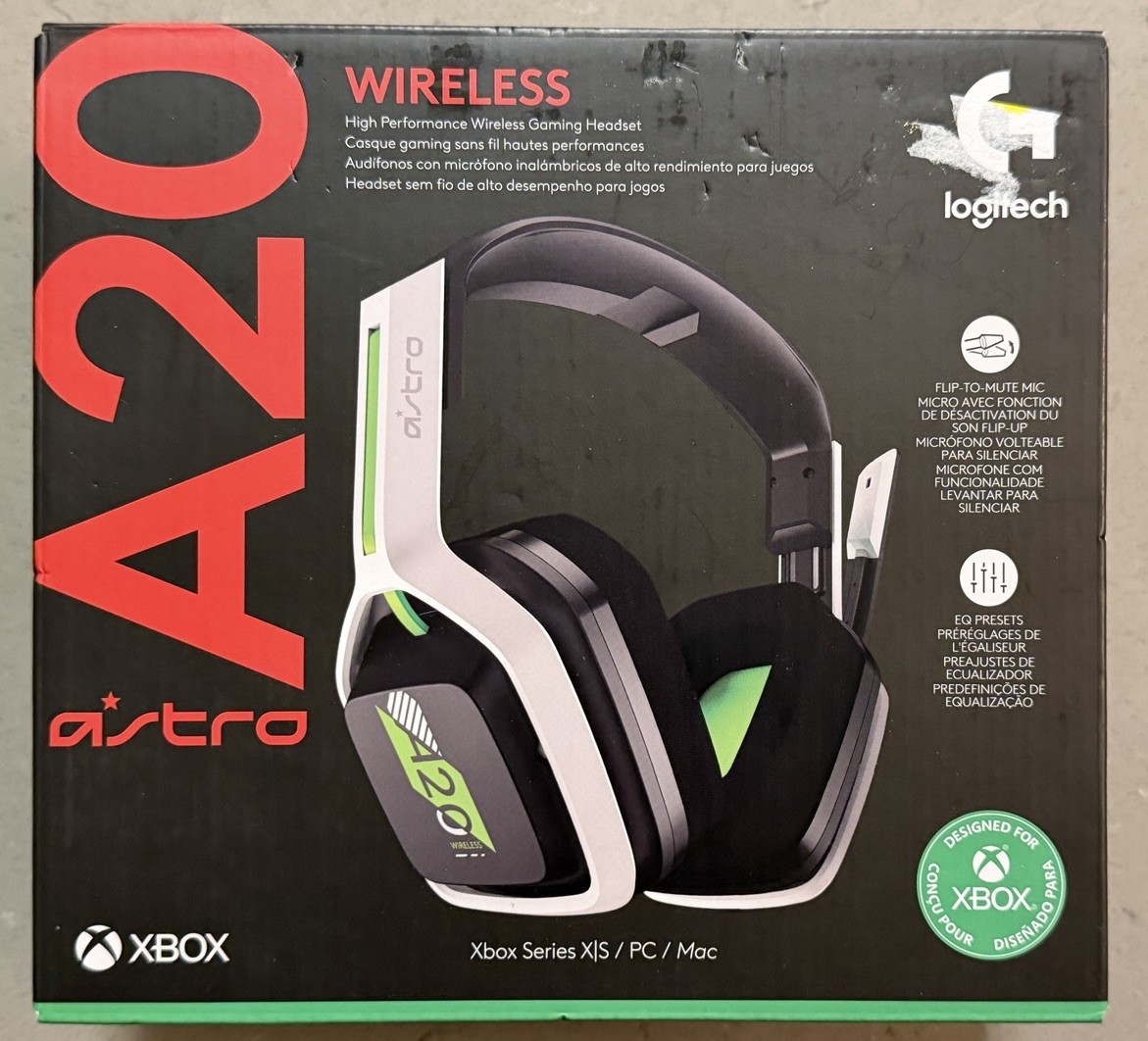 Astro A20 GEN 2 Wireless Gaming Headset - Green/White - New