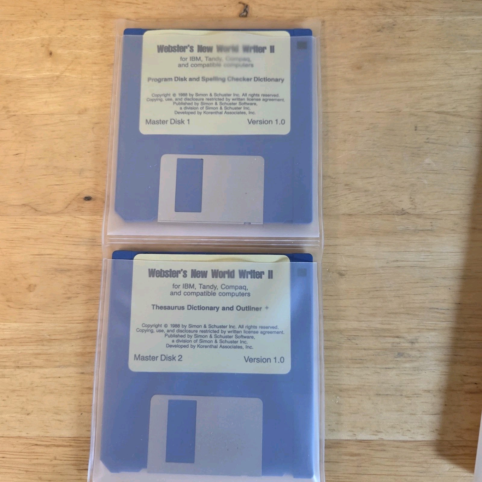VTG Simon & Schuster Webster's NewWorld Writer II for IBM/DOS *COMPLETE*