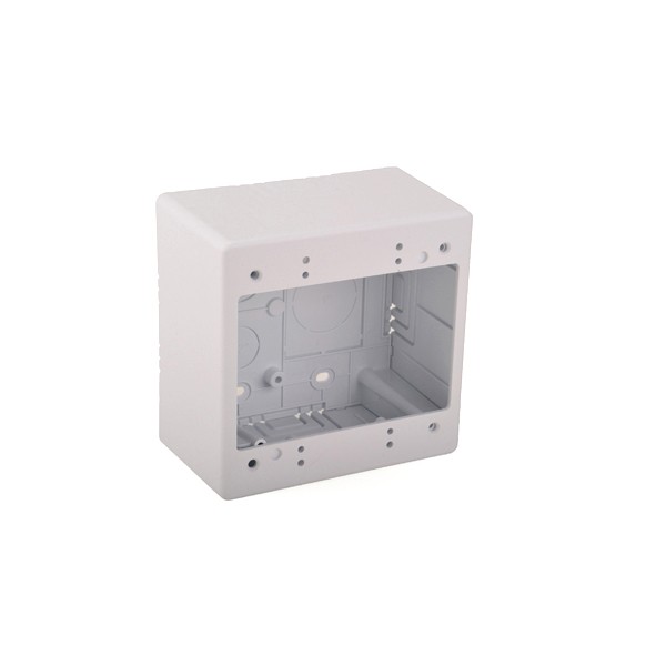 Hellermann Tyton TSRW-JBD2 Dual Gang Junction Box, PVC, White
