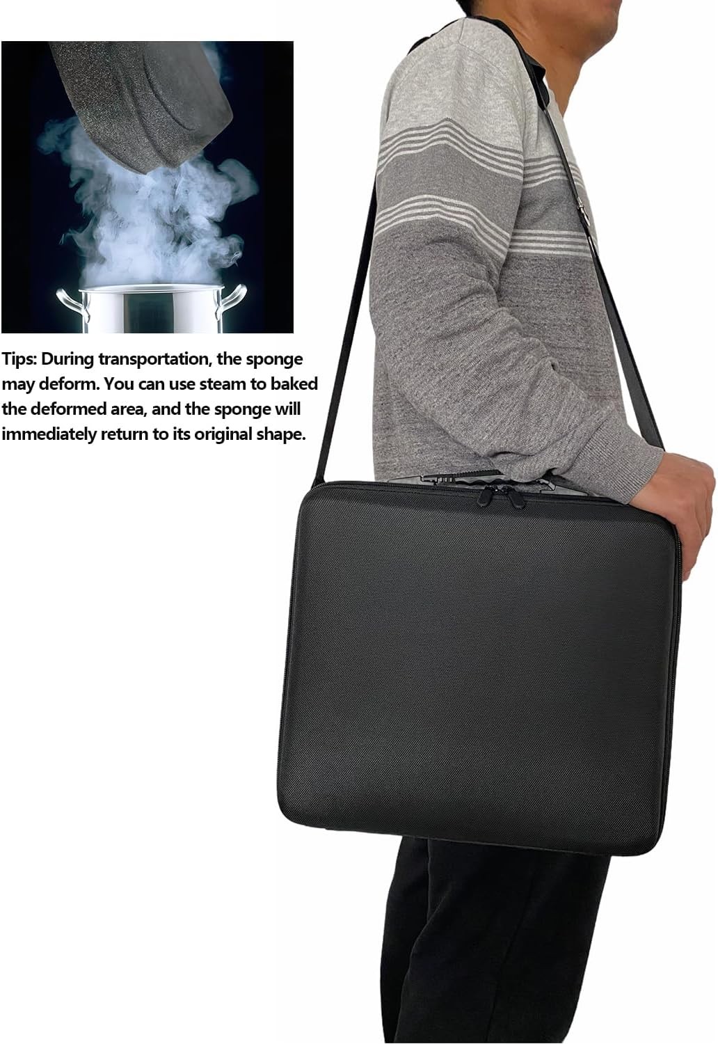 Pool Ball Carrying Case,Hard Billiard Case Cue Rectangle, Black