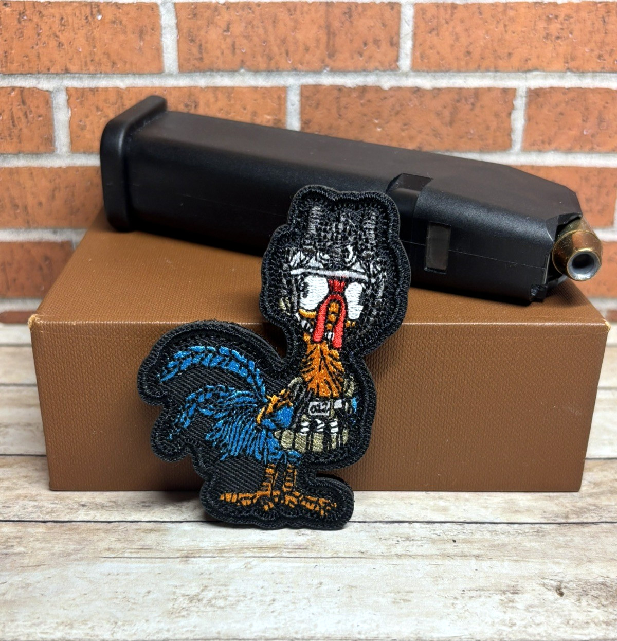 Tactical Morale Patch - Rooster Patch - Hook Loop Embroidered Funny Cock Patch