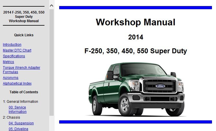 2014 Ford F450 F550 Truck Factory Shop Service Repair Manual USB Multi Vehicle