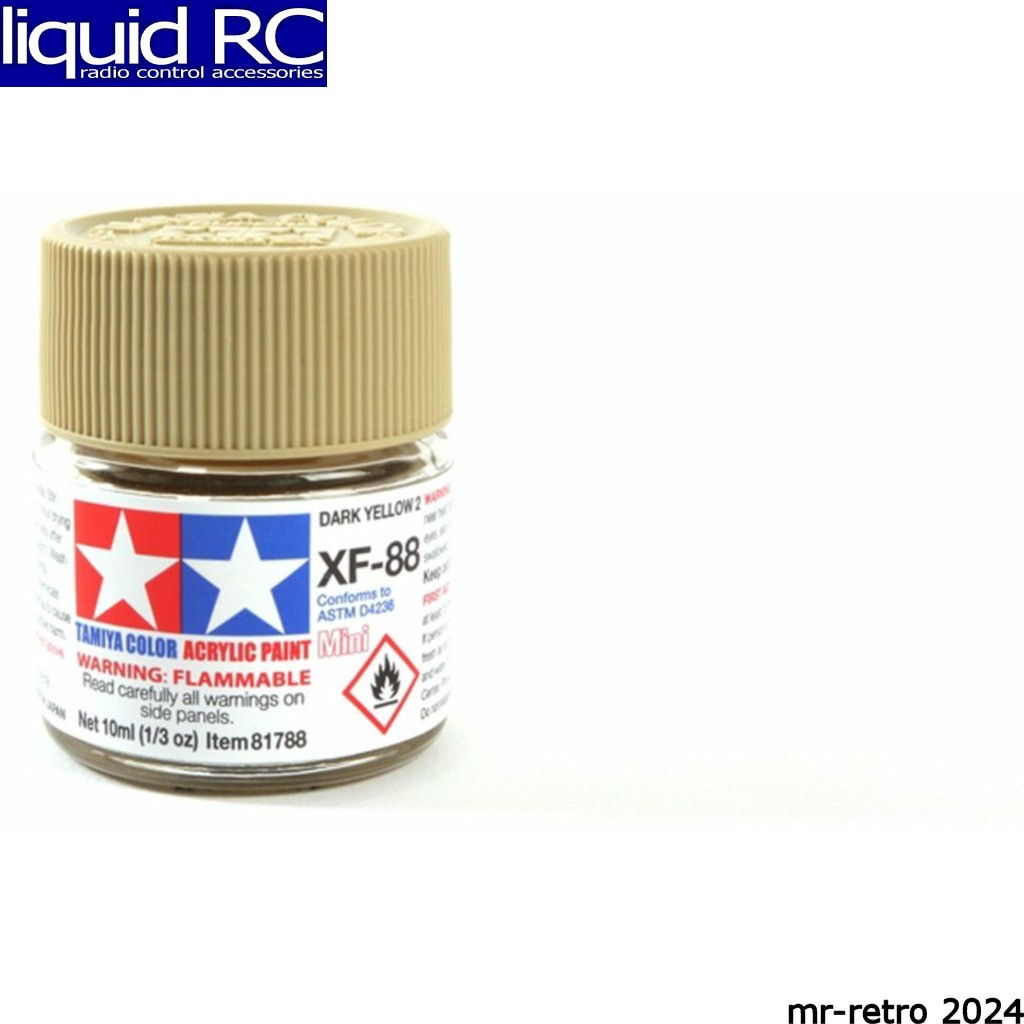 Tamiya USA TAM81788 Acrylic Mini Xf-88 Dark Yellow 2 10ml Bottle