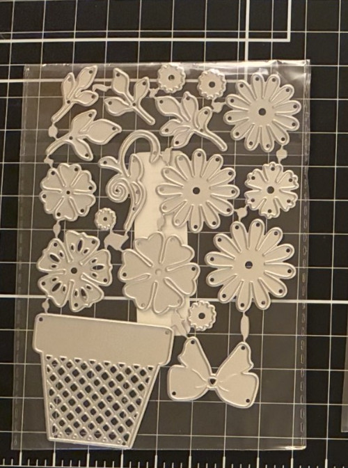 Metal Cutting Die Sets FLOWER POT Flowers, Stems, Leaves, Butterfly