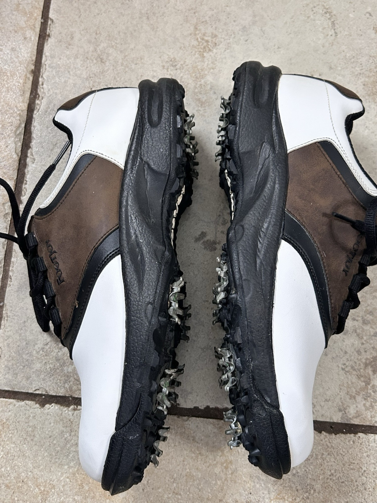 FootJoy GreenJoys Shoes Mens 9M Plastic Spike Golf Cleats Sneakers 45516 White