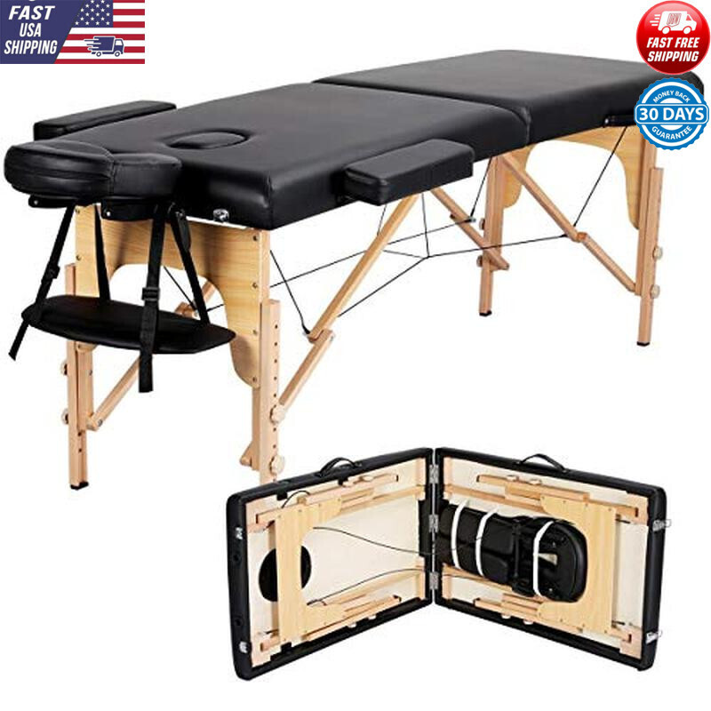 Portable Adjustable Massage Table Spa Bed Foldable Height-Adjustable Comfort New