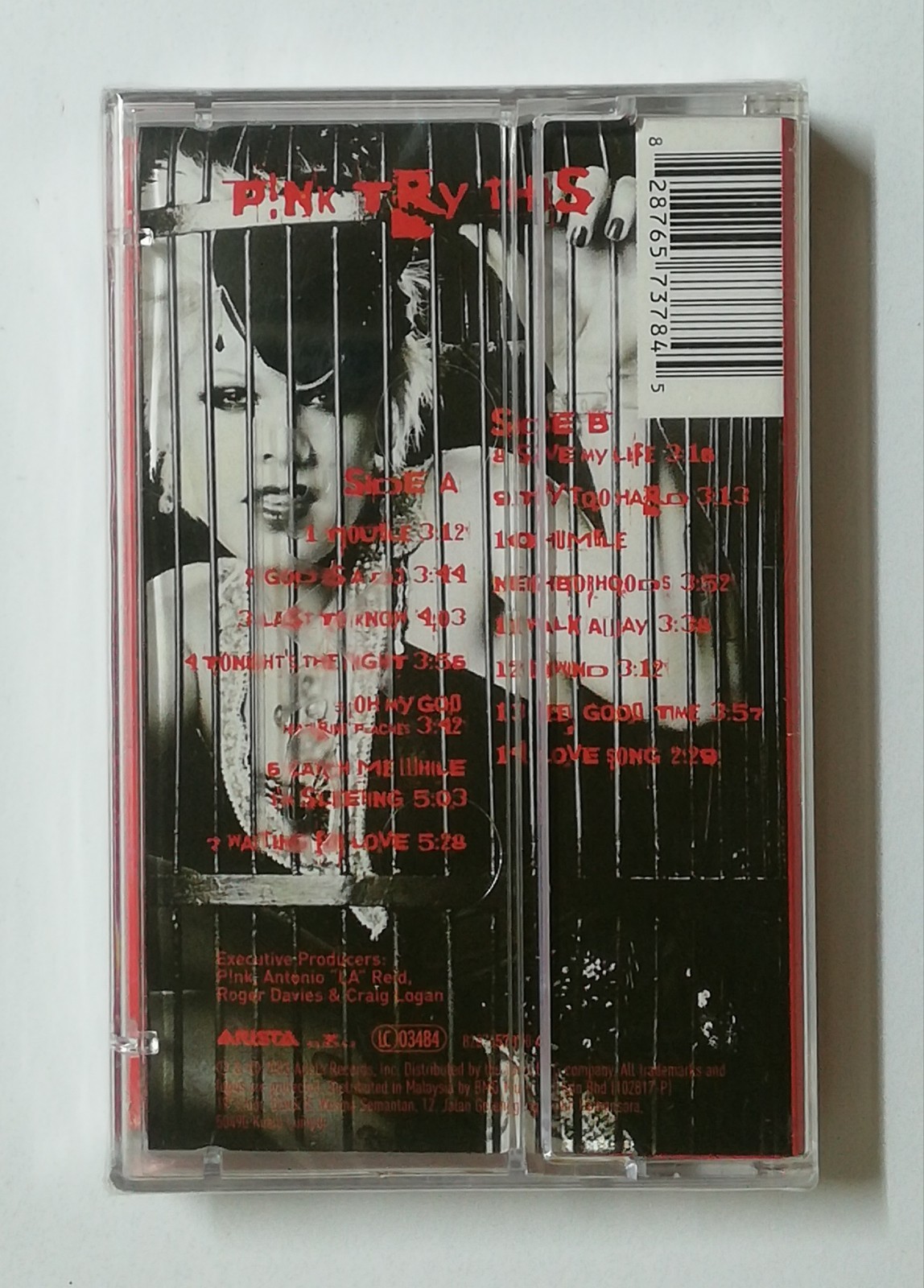 Try This by Pink P!nk 2003 Arista Records Malaysia Cassette Brand New Sealed