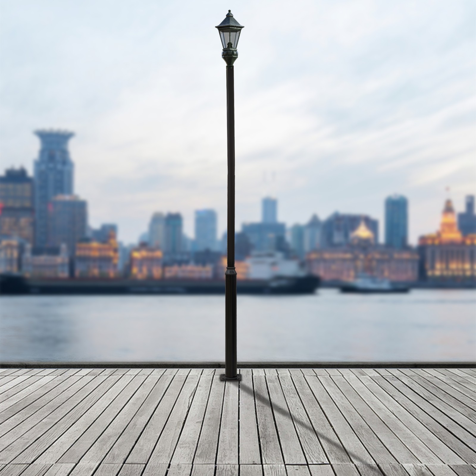 Outdoor Split Street Light Pole, Durable Iron Lamp Post for Stability