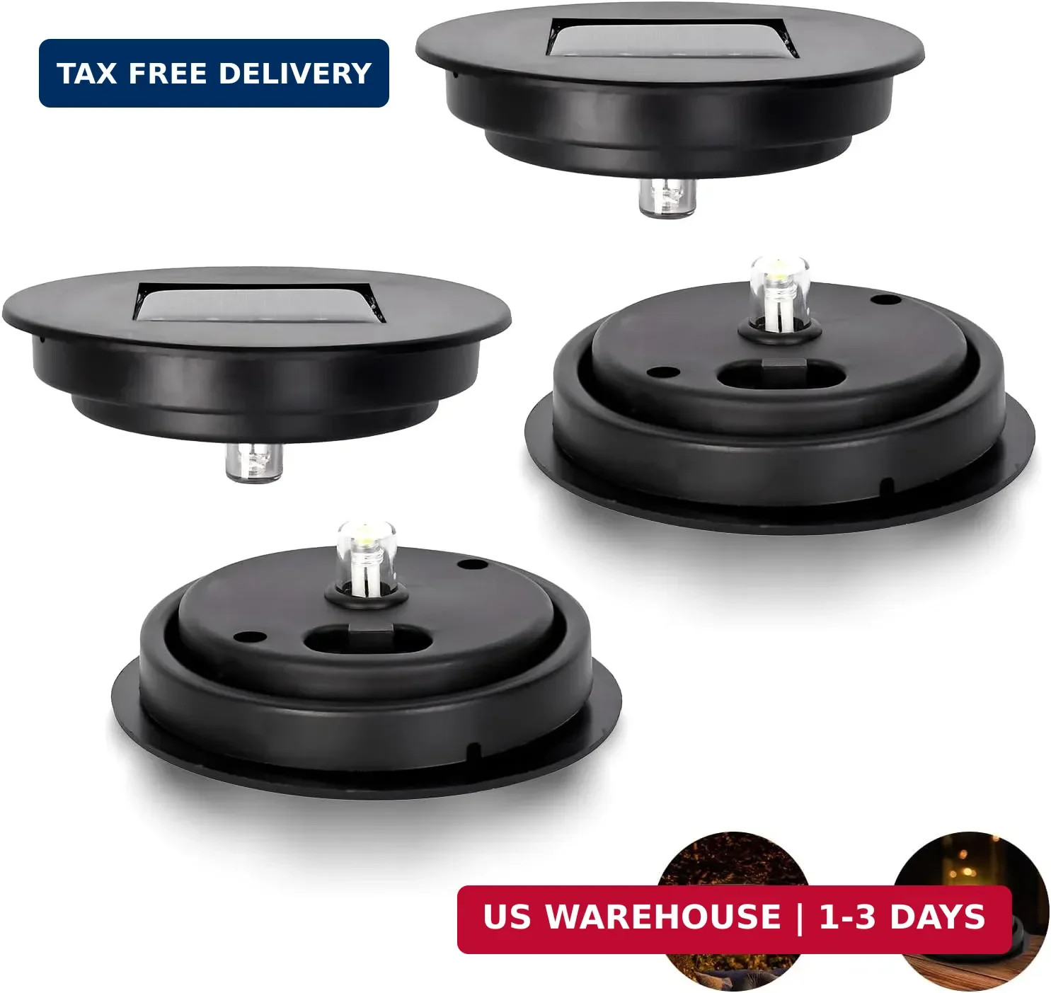 Solar Light Replacement Top 4 Pack Used to Replace Broken Solar Lantern Parts...
