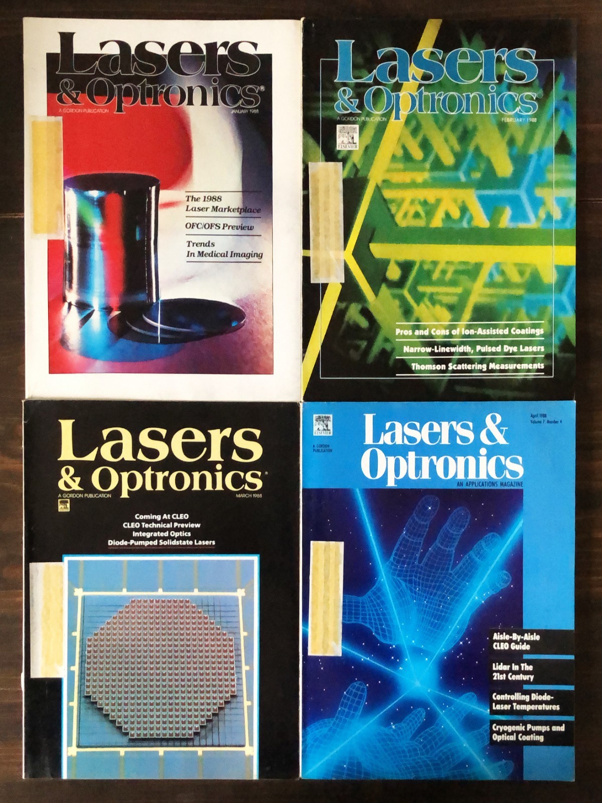 1988 Lasers & Optronics Magazine - Lot of 12