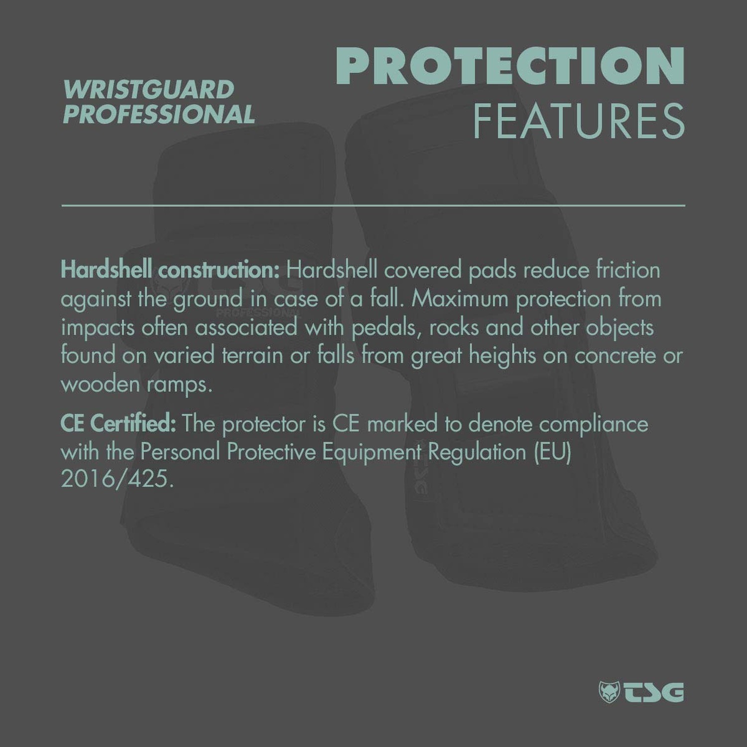 TSG Professional Wristguard, Ergonomic Splint, Palm, Wrist Support, Hardshell...
