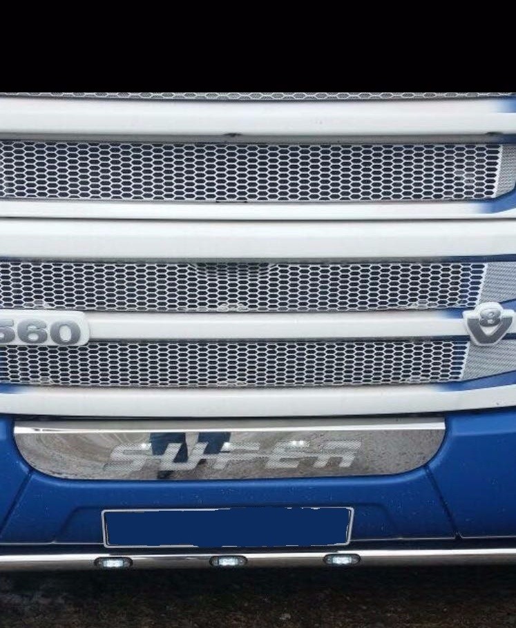 Stainless Steel Low Bumper Bottom Grille SUPER Badge for Scania R OEM 1865186