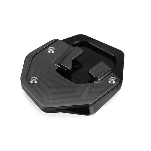 Motorcycle Side Stand Kickstand Enlarge Compatible with Tenere 700 Black+Black