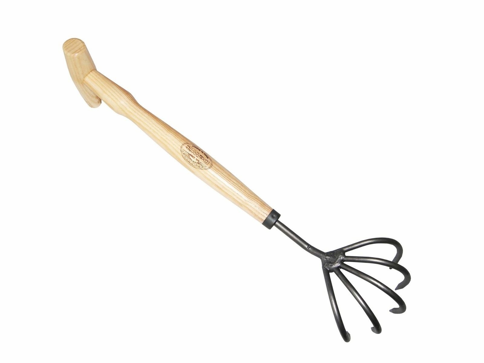 DeWit 5-Tine Cultivator with P-Grip Handle, Works as Garden Hoe and Tiller