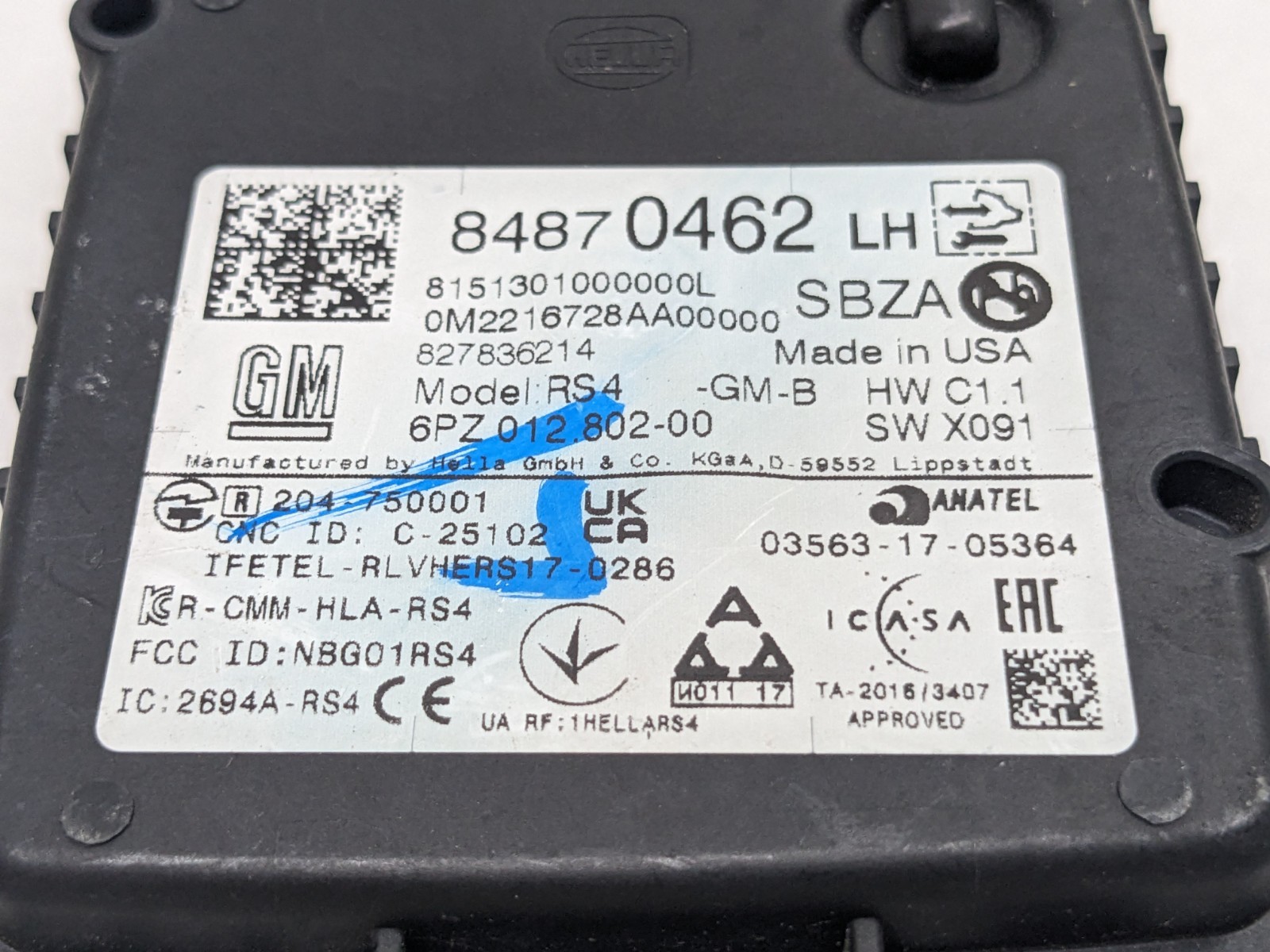 Buick Envision Blind Spot Sensor Radar Module 2021 - 2023 84870462