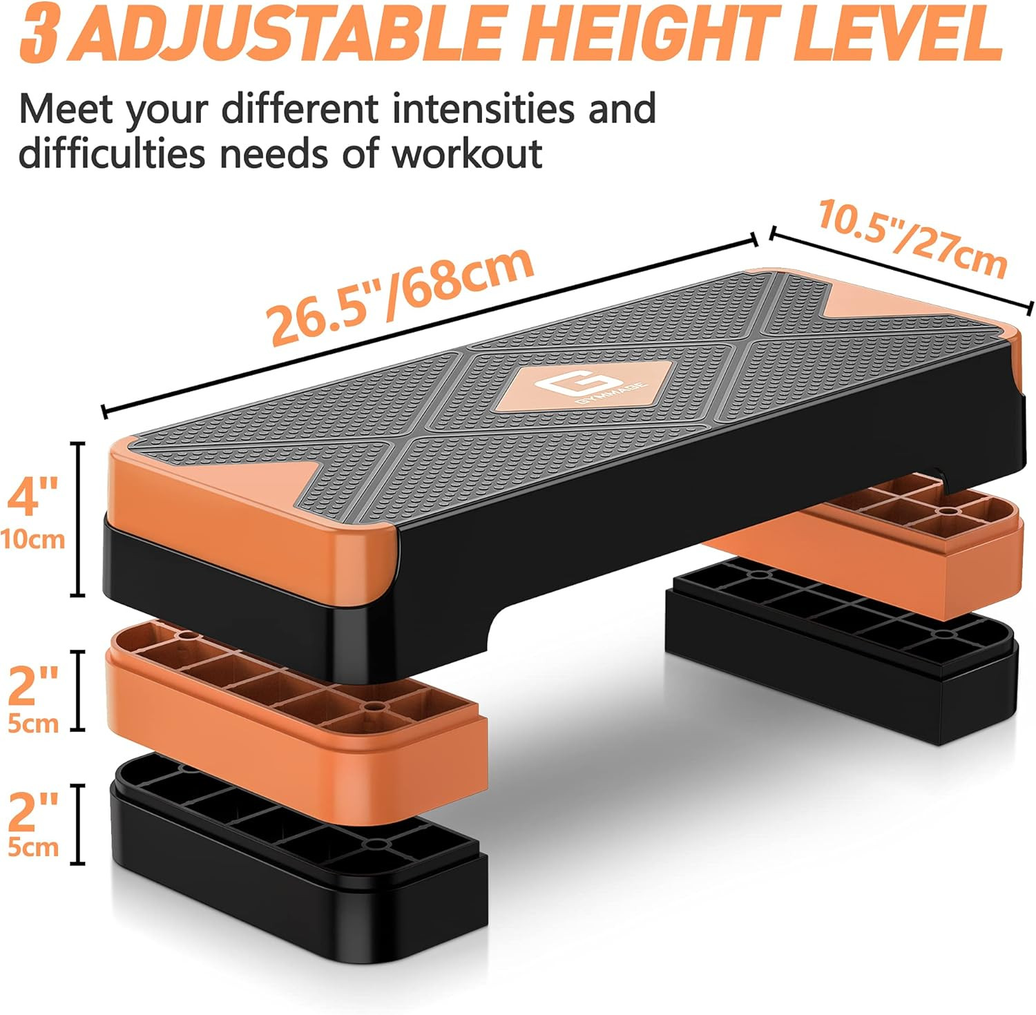 Aerobic Exercise Step, Adjustable Aerobic Stepper for Exercise, Workout Step Pla