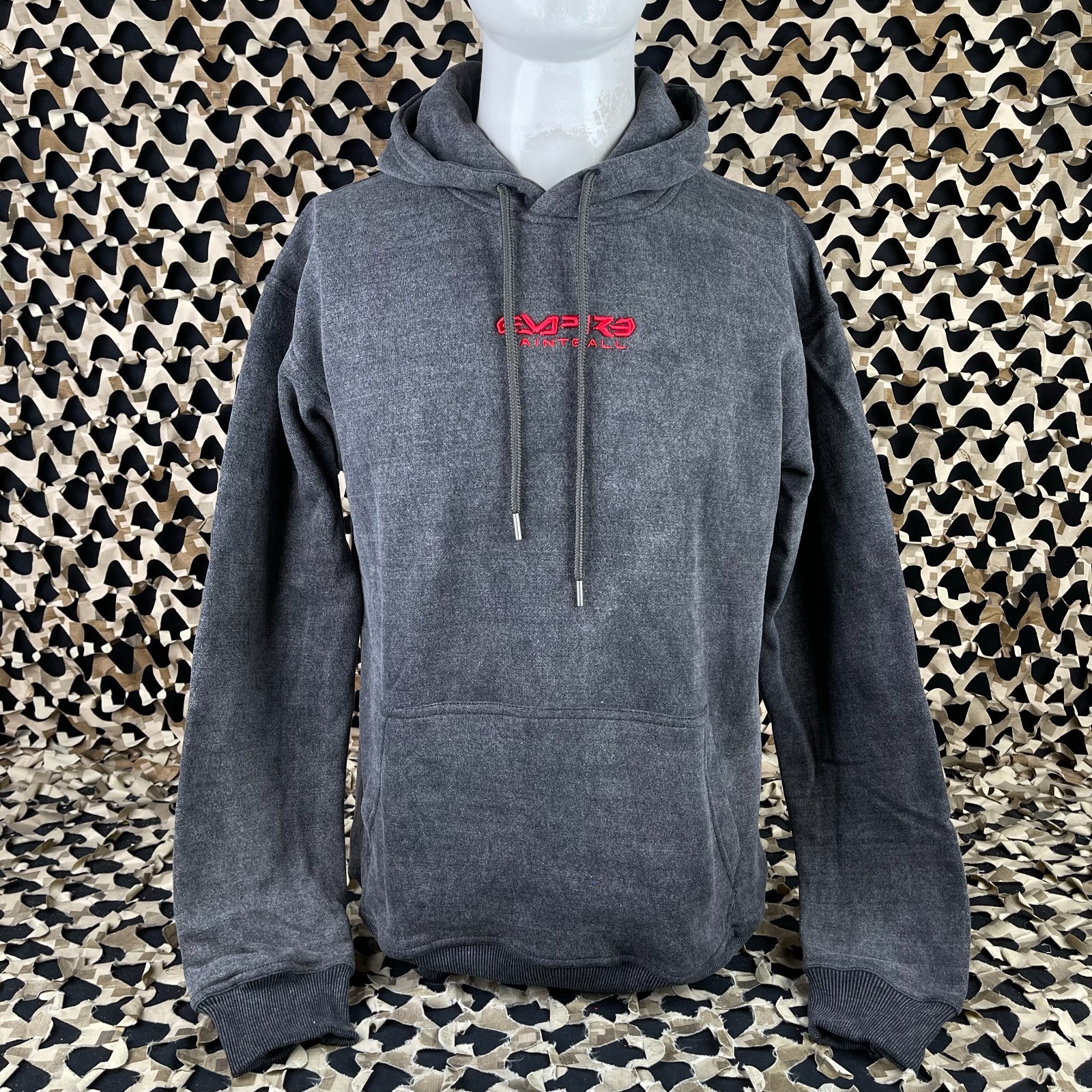 NEW Empire Paintball Hooded Pull Over Sweatshirt - Stonewash Black - Medium