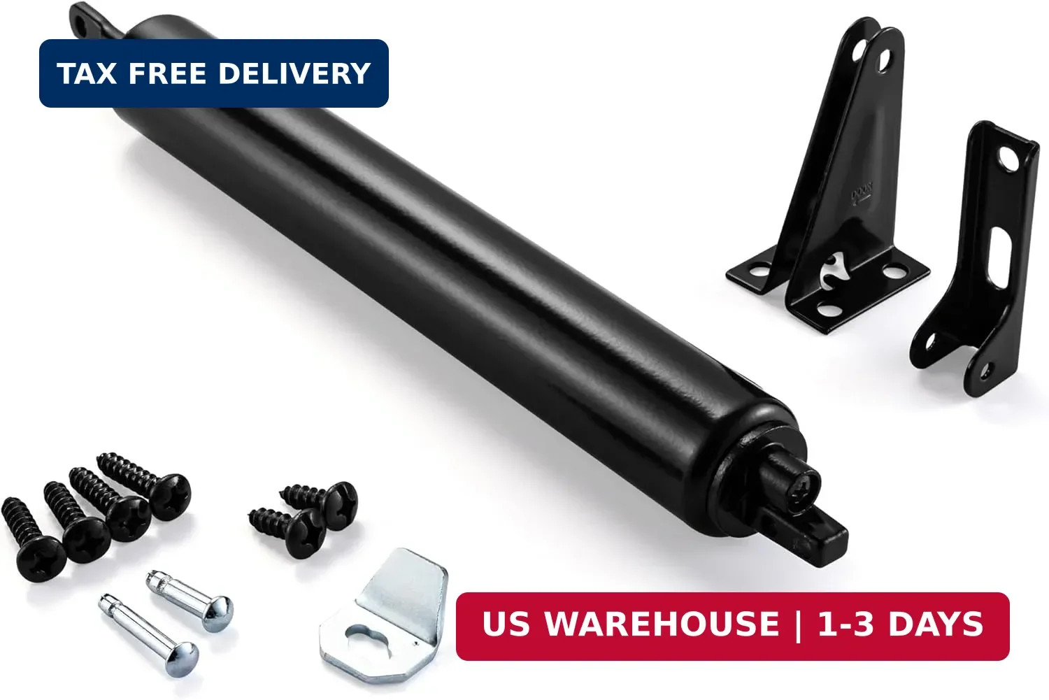 Ideal Security Screen Door Closer, 9", Black