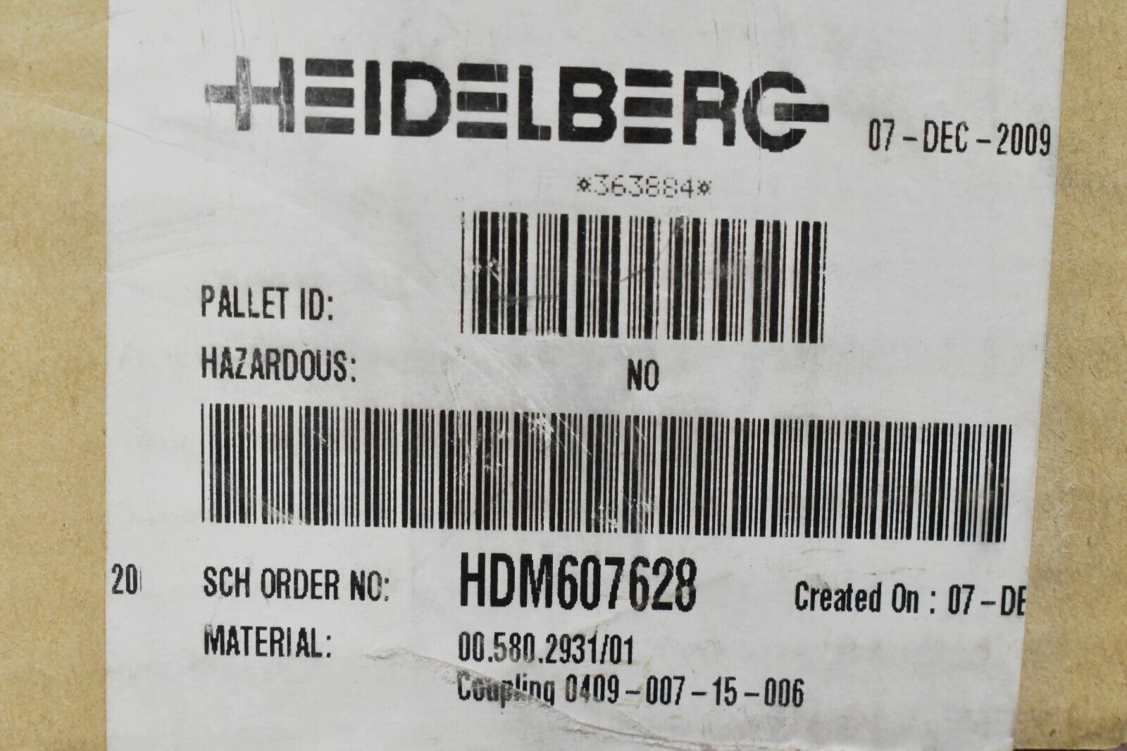 Heidelberg Ortlinghaus 00.580.2931/01 Coupling