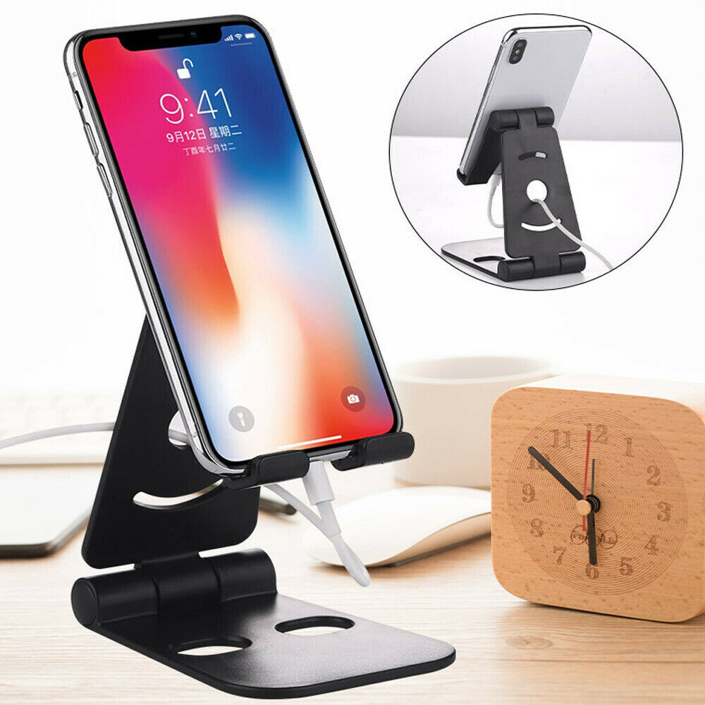 Universal Cell Phone Tablet Desk Stand Holder Mount Cradle Adjustable Foldable