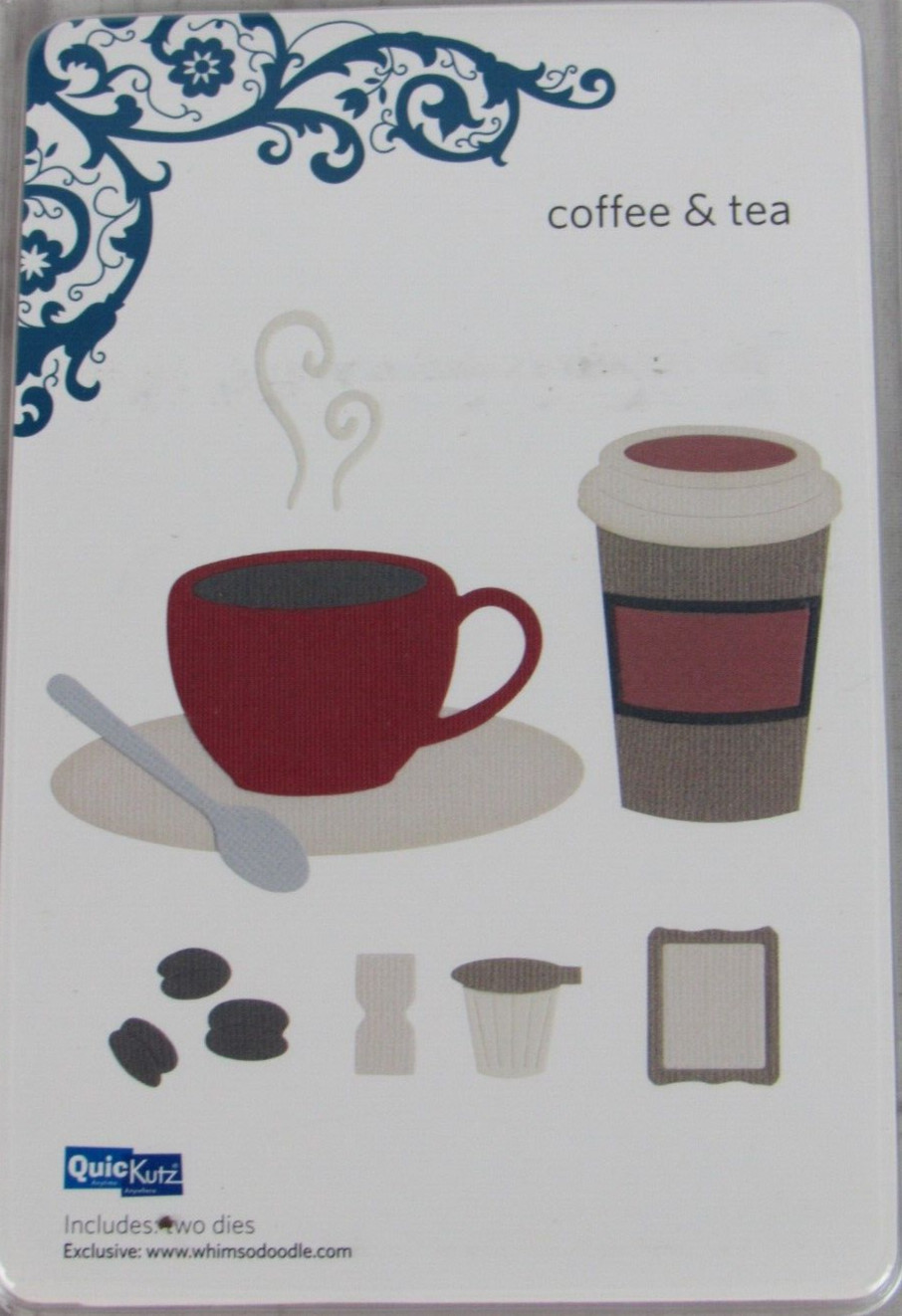QuicKutz Coffee & Tea 4x4, 2 Cutting Die Set C-0042-D-REV