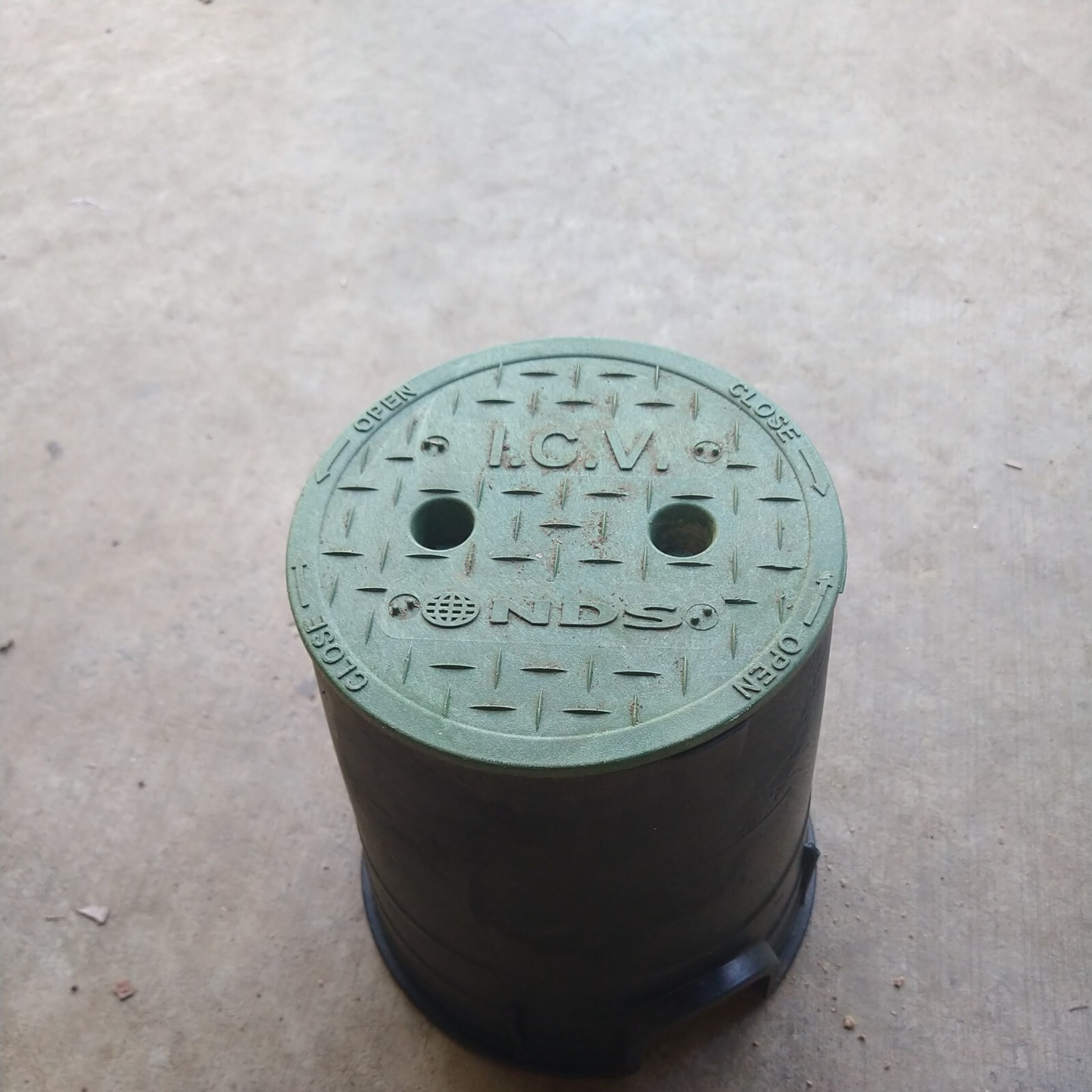 2 ICV 6 1/2" " Black Round Sprinkler Irrigation Control Valve Box Covers