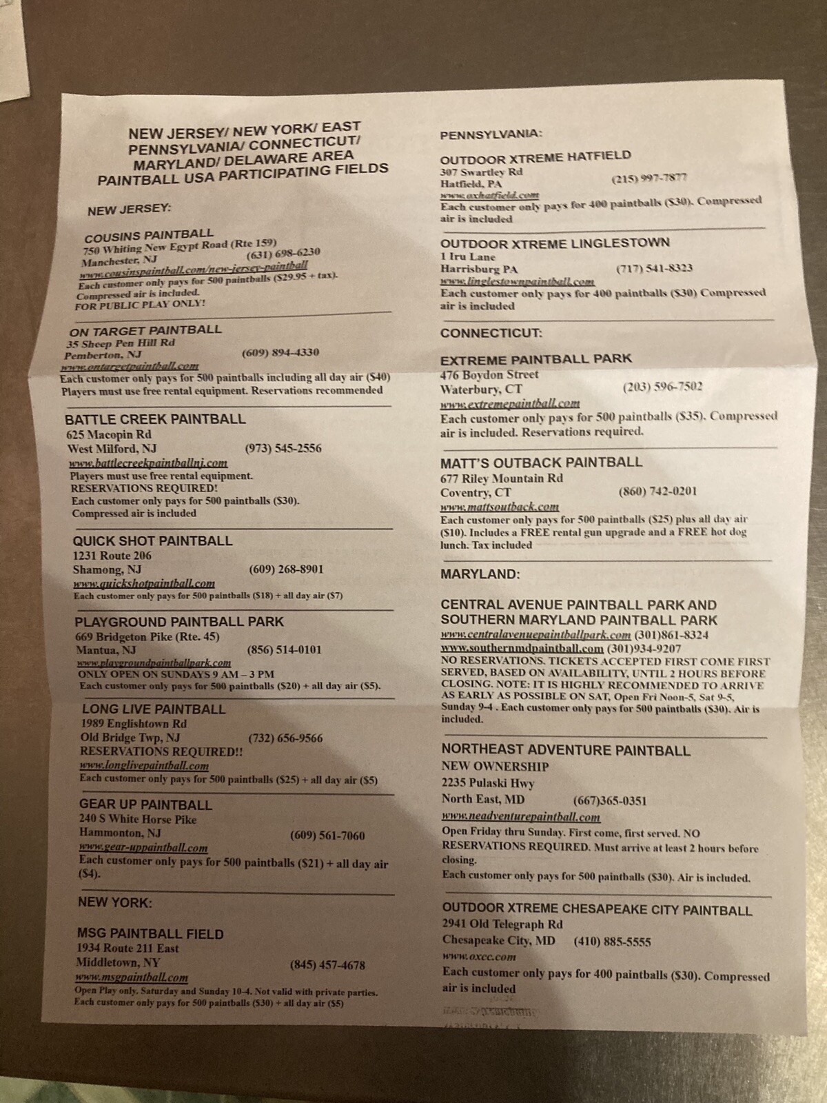 Paintball Tickets