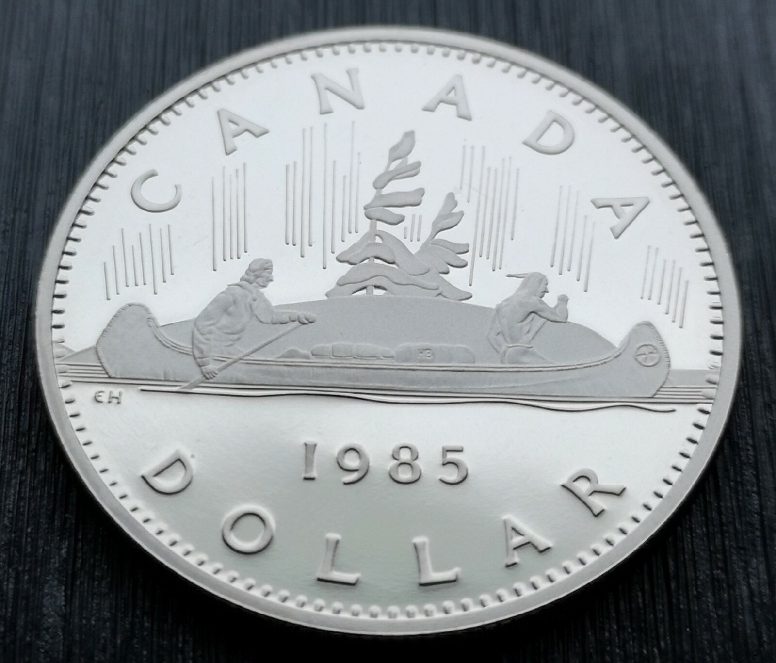 ***  CANADA  NICKEL  DOLLAR  1985  VOYAGEUR *** PROOF  ULTRA  HEAVY  CAMEO ***