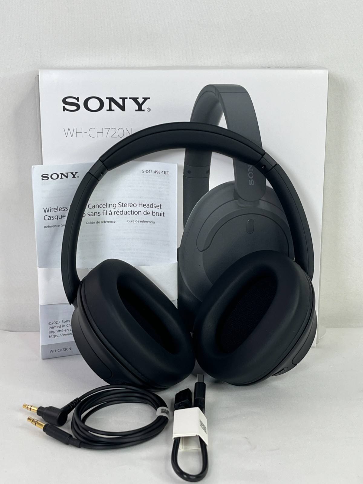 Sony WH-CH720N Black Wireless Bluetooth Noise Cancelling Stereo Headphones