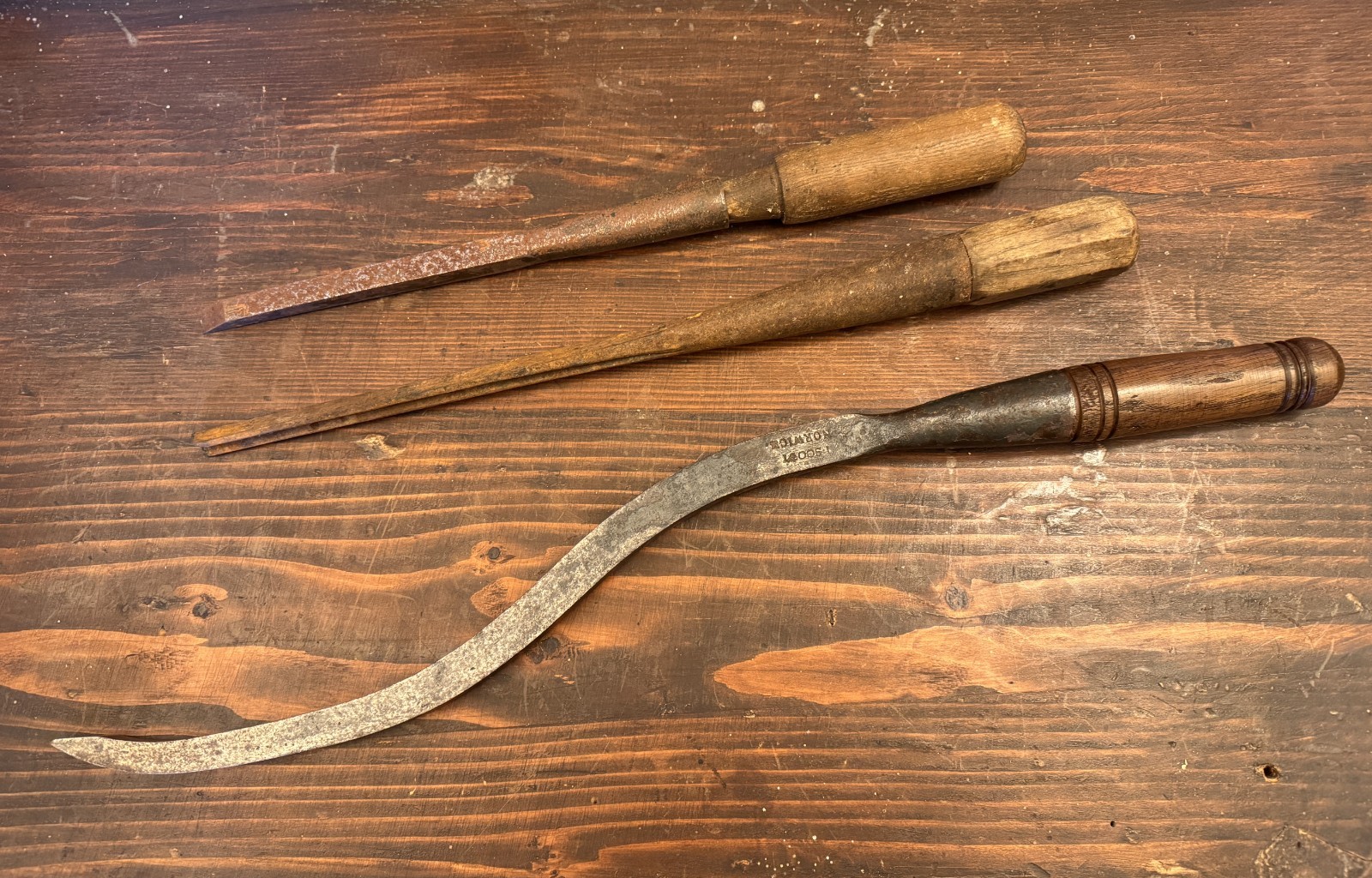 Early Socketed 1/2" Lock Mortice Chisels Bruzz British Woodwork Tools